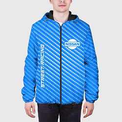 Куртка с капюшоном мужская Ниссан - Pro Racing, цвет: 3D-черный — фото 2