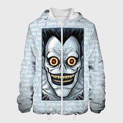 Куртка с капюшоном мужская Death Note надписи Рюк, цвет: 3D-белый