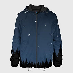Куртка с капюшоном мужская Ночное небо, цвет: 3D-черный