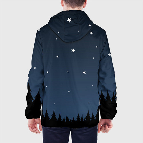 Мужская куртка Ночное небо / 3D-Черный – фото 4