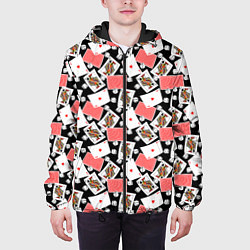 Куртка с капюшоном мужская Карты, цвет: 3D-черный — фото 2