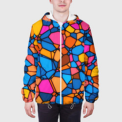 Куртка с капюшоном мужская Mosaic, цвет: 3D-белый — фото 2