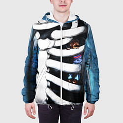 Куртка с капюшоном мужская SANS AND FRISK, цвет: 3D-белый — фото 2