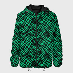Мужская куртка Абстрактный зелено-черный узор