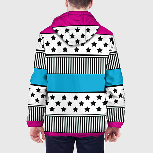 Мужская куртка Молодежный современный узор / 3D-Черный – фото 4