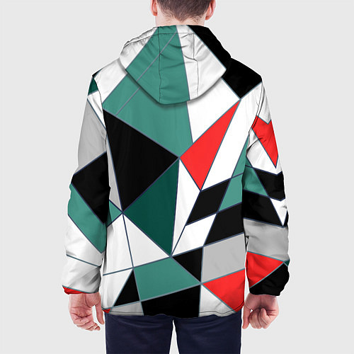 Мужская куртка Абстрактный геометрический / 3D-Белый – фото 4