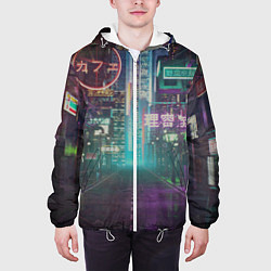 Куртка с капюшоном мужская Neon Tokyo, цвет: 3D-белый — фото 2