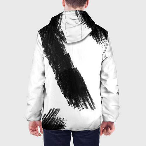 Мужская куртка Мазок художника / 3D-Белый – фото 4