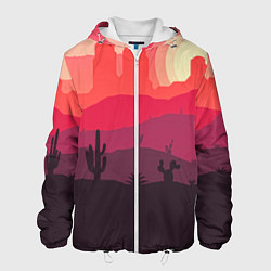 Куртка с капюшоном мужская Пустыня, цвет: 3D-белый