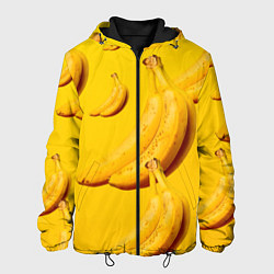 Куртка с капюшоном мужская Банановый рай, цвет: 3D-черный