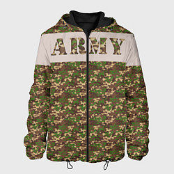 Куртка с капюшоном мужская Армия, цвет: 3D-черный