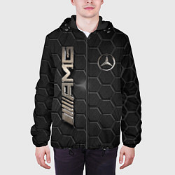 Куртка с капюшоном мужская MERCEDES LOGO BRONZE, цвет: 3D-черный — фото 2