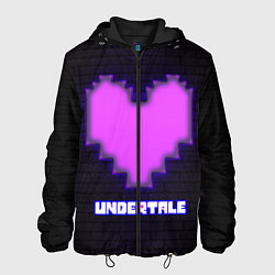 Куртка с капюшоном мужская UNDERTALE PURPLE HEART, цвет: 3D-черный