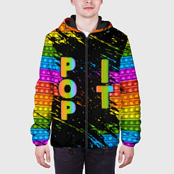 Куртка с капюшоном мужская ПОП ИТ POP IT АНТИСТРЕСС, цвет: 3D-черный — фото 2