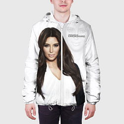 Куртка с капюшоном мужская Ким Кардашьян, цвет: 3D-белый — фото 2