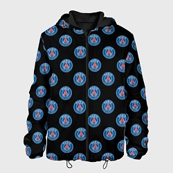 Куртка с капюшоном мужская ПСЖ ПАТТЕРН PSG PATTERN, цвет: 3D-черный