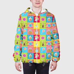 Куртка с капюшоном мужская День Рождения, цвет: 3D-белый — фото 2