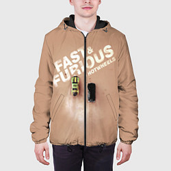 Куртка с капюшоном мужская Hot Wheels Хот Вилс, цвет: 3D-черный — фото 2