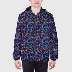 Куртка с капюшоном мужская Боулинг, цвет: 3D-черный — фото 2