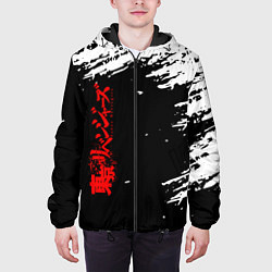 Куртка с капюшоном мужская Токийские мстители, цвет: 3D-черный — фото 2