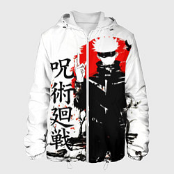 Куртка с капюшоном мужская Сатору, Jujutsu Kaisen, цвет: 3D-белый