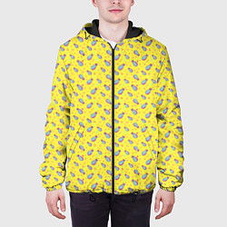 Куртка с капюшоном мужская Pineapple Pattern, цвет: 3D-черный — фото 2