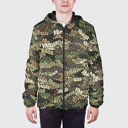 Куртка с капюшоном мужская Именной камуфляж Миша, цвет: 3D-черный — фото 2