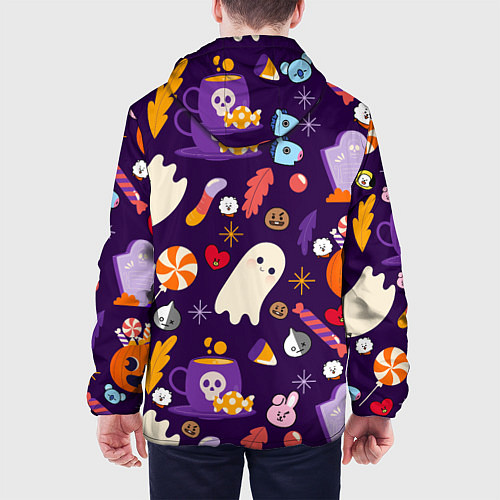 Мужская куртка HALLOWEEN BTS BT21 PATTERN БТ21 БТС ХЕЛЛОУИН / 3D-Белый – фото 4