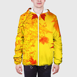 Куртка с капюшоном мужская ОСЕННИЕ ЦВЕТА ЗОЛОТАЯ ОСЕНЬ, цвет: 3D-белый — фото 2