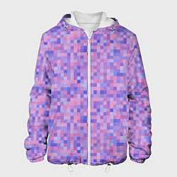 Мужская куртка Сиреневая пиксельная абстракция