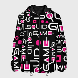 Куртка с капюшоном мужская SQUID GAME ЛОГО PINK, цвет: 3D-черный
