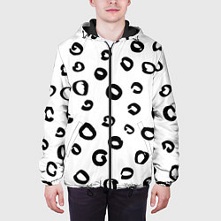 Куртка с капюшоном мужская Леопардовый окрас, цвет: 3D-черный — фото 2