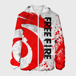 Куртка с капюшоном мужская GARENA FREE FIRE ЛОГО ИГРЫ, ДРАКОН, цвет: 3D-белый