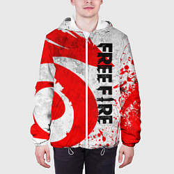 Куртка с капюшоном мужская GARENA FREE FIRE ЛОГО ИГРЫ, ДРАКОН, цвет: 3D-белый — фото 2