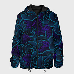 Куртка с капюшоном мужская Пепельная Роза, цвет: 3D-черный