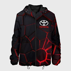 Куртка с капюшоном мужская Тойота 3D плиты с подсветкой, цвет: 3D-черный