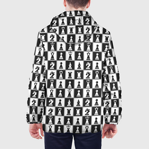 Мужская куртка Шахматы Шахматные Фигуры / 3D-Черный – фото 4