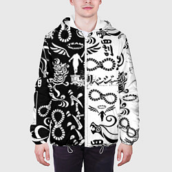 Куртка с капюшоном мужская ТОКИЙСКИЕ МСТИТЕЛИ ЛОГОБОМБИНГ ЧБ, цвет: 3D-белый — фото 2