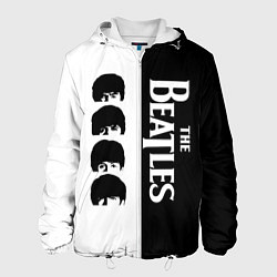 Куртка с капюшоном мужская The Beatles черно - белый партер, цвет: 3D-белый