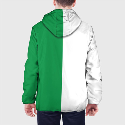 Мужская куртка Зелёная Ёлочка / 3D-Белый – фото 4