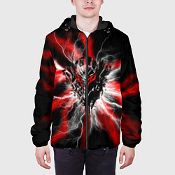 Куртка с капюшоном мужская Berserk разряд молнии, цвет: 3D-черный — фото 2