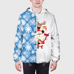Куртка с капюшоном мужская Подарок от Санты, цвет: 3D-белый — фото 2