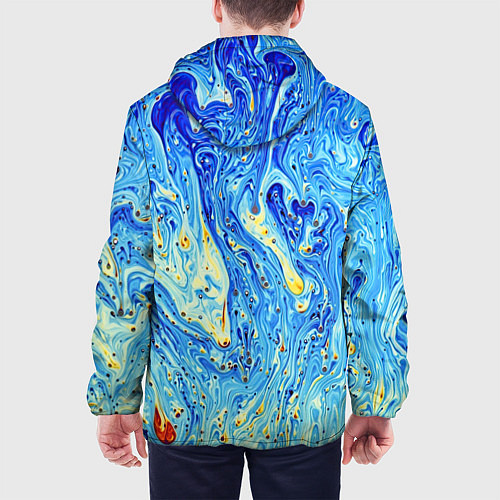 Мужская куртка Сползающие краски / 3D-Белый – фото 4