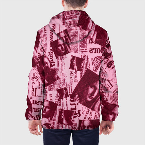 Мужская куртка Newspaper fashion / 3D-Черный – фото 4