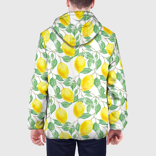 Мужская куртка Лимоны 3d / 3D-Белый – фото 4