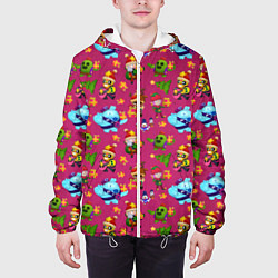 Куртка с капюшоном мужская Brawl stars Pattern, цвет: 3D-белый — фото 2