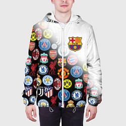 Куртка с капюшоном мужская FC BARCELONA LOGOBOMBING, цвет: 3D-белый — фото 2