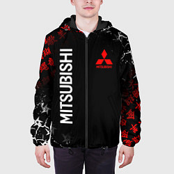 Куртка с капюшоном мужская MITSUBISHI SAMURAI JAPAN STYLE ИЕРОГЛИФЫ, цвет: 3D-черный — фото 2