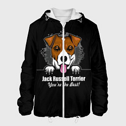 Куртка с капюшоном мужская Джек-Рассел-Терьер Jack Russell Terrier, цвет: 3D-белый