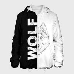 Куртка с капюшоном мужская WOLF Волк, цвет: 3D-белый
